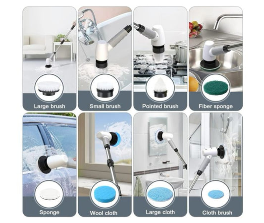 🧹✨ 3 in 1 Electric Spin Scrubber Machine آلة تنظيف كهربائية دوارة 3 في 1 ✨🧹