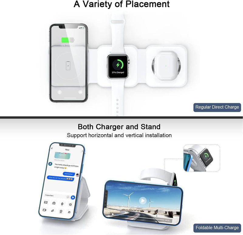 3-in-1 Wireless Charging Pad | قاعدة شحن لاسلكية 3 في 1