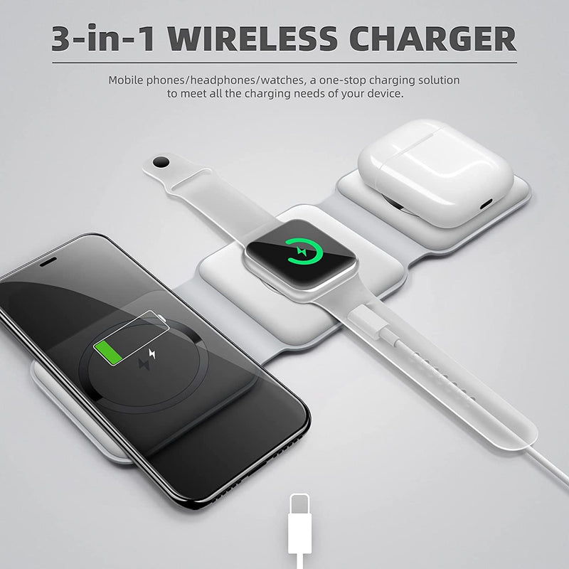 3-in-1 Wireless Charging Pad | قاعدة شحن لاسلكية 3 في 1
