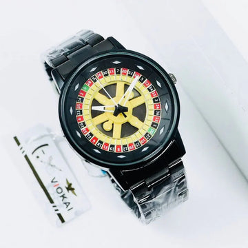 Stylish Roulette Dial Wrist Watch