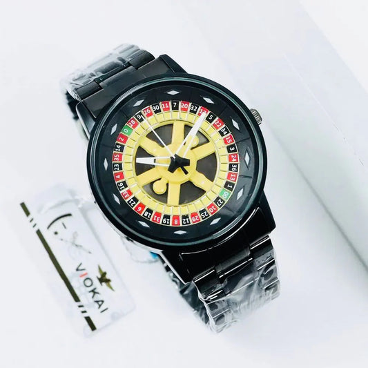 Stylish Roulette Dial Wrist Watch