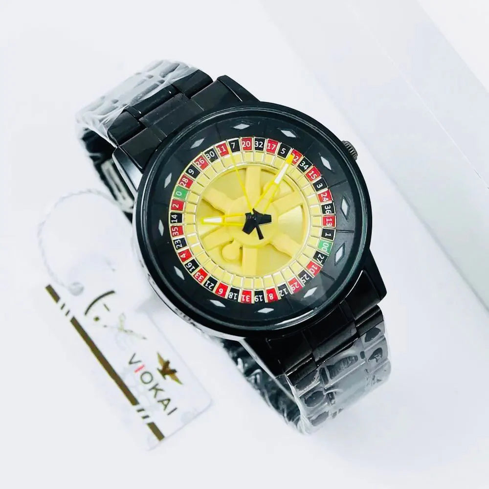 Stylish Roulette Dial Wrist Watch